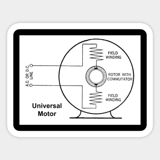 Universal Motor Diagram Sticker